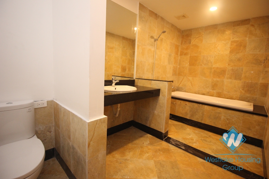 Lake view three bedrooms apartment for rent in Tay Ho, Ha Noi